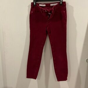Pilcro Women's Skinny Jeans in Red corduroy preowned